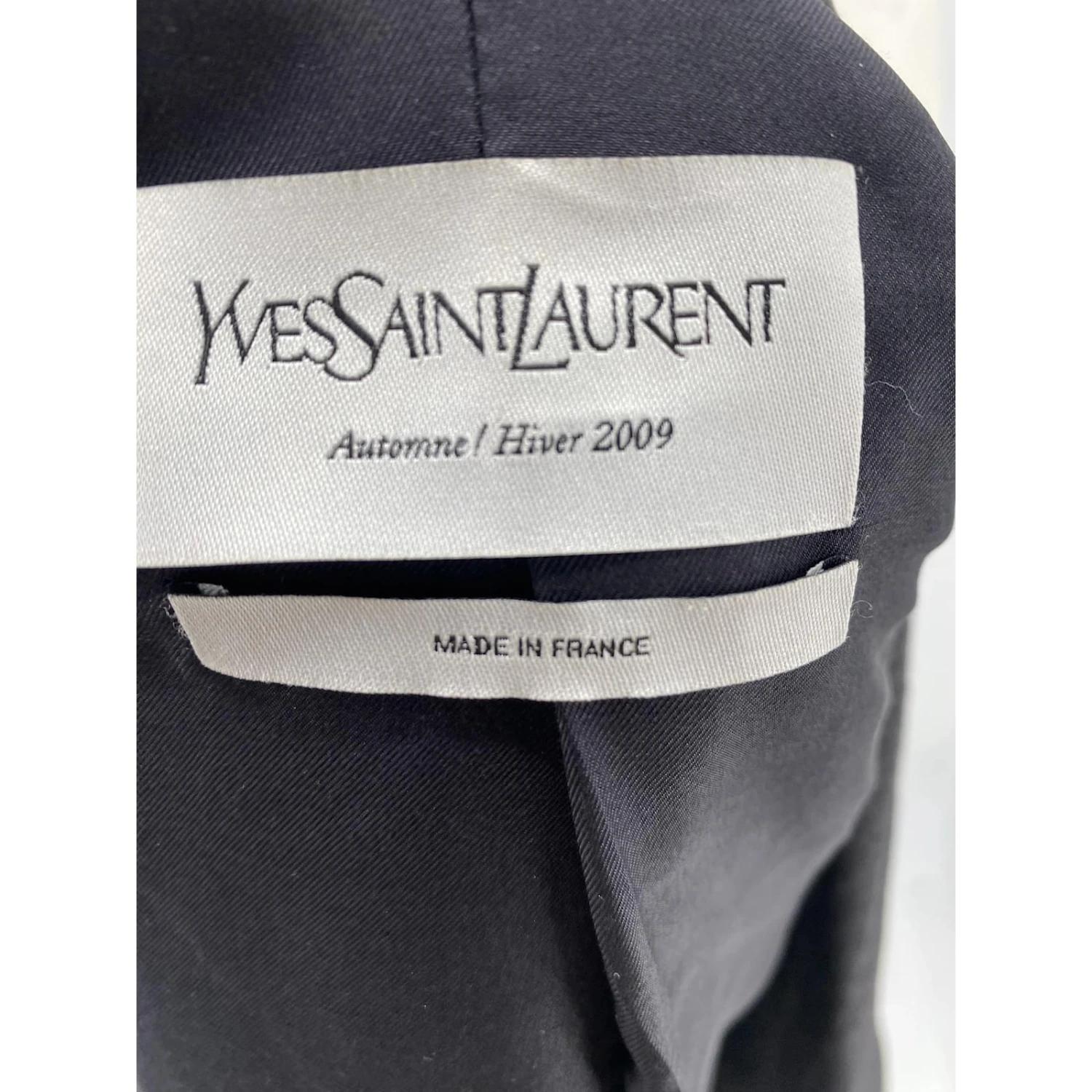 YVES SAINT LAURENT Vestes T.fr 36 Wool Noir 7 YVES SAINT LAURENT Vestes T.fr 36 Wool Noir – Image 5