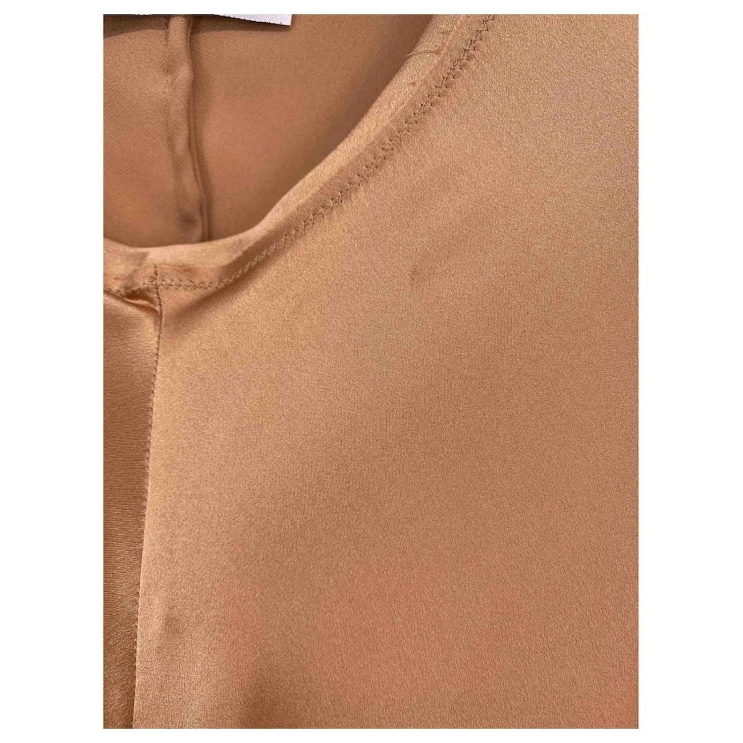 YVES SAINT LAURENT Hauts T.fr 36 Silk Marron 8 YVES SAINT LAURENT Hauts T.fr 36 Silk Marron – Image 6