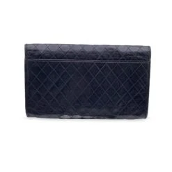 Yves Saint Laurent Pochette Vintage En Cuir Matelassé Black Diamond Noir -Yves Saint Laurent 840146 4