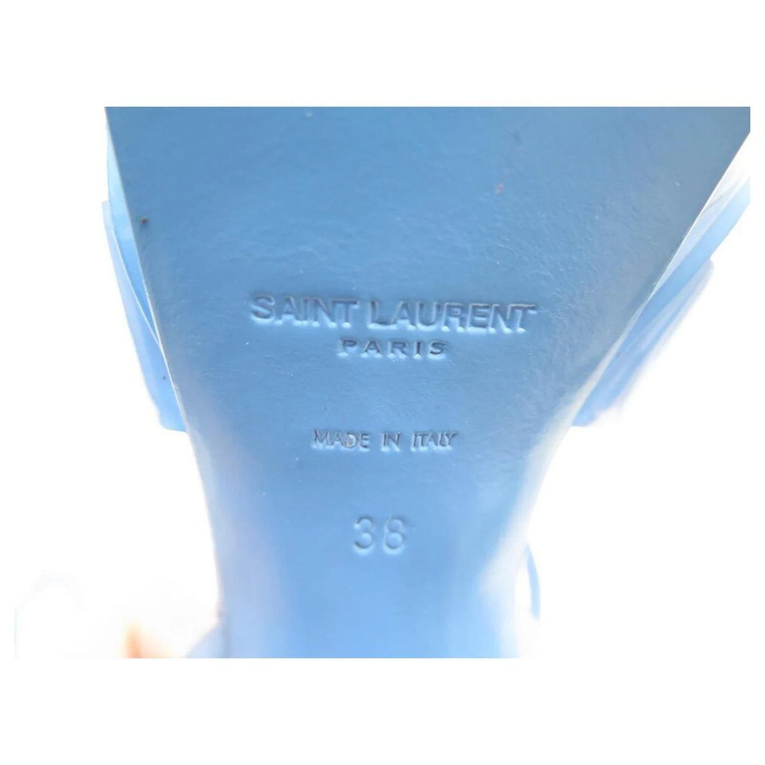 CHAUSSURES YVES SAINT LAURENT SANDALES TRIBUTE 315487 EN CUIR BLEU 38 SHOES 6 CHAUSSURES YVES SAINT LAURENT SANDALES TRIBUTE 315487 EN CUIR BLEU 38 SHOES – Image 4