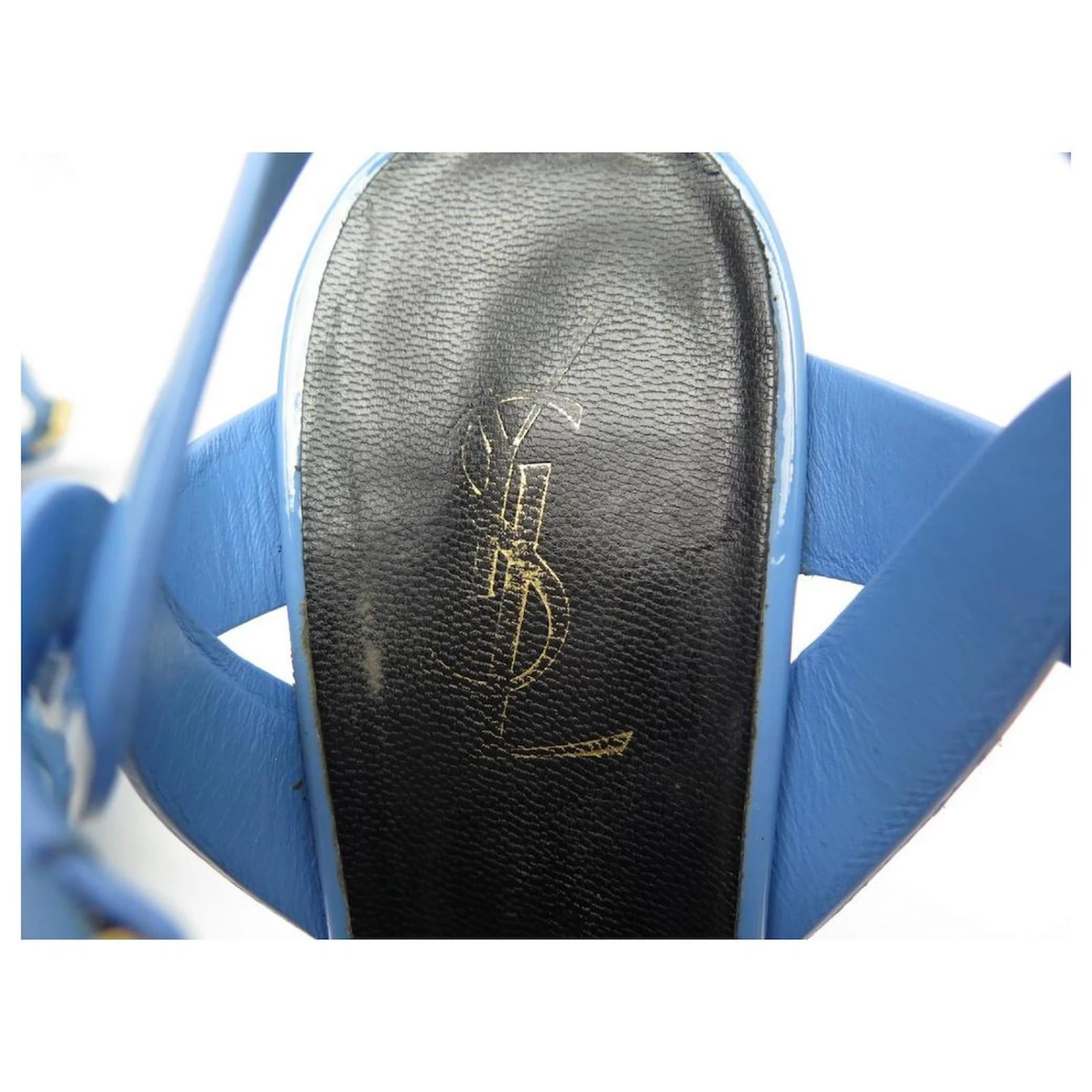 CHAUSSURES YVES SAINT LAURENT SANDALES TRIBUTE 315487 EN CUIR BLEU 38 SHOES 7 CHAUSSURES YVES SAINT LAURENT SANDALES TRIBUTE 315487 EN CUIR BLEU 38 SHOES – Image 5