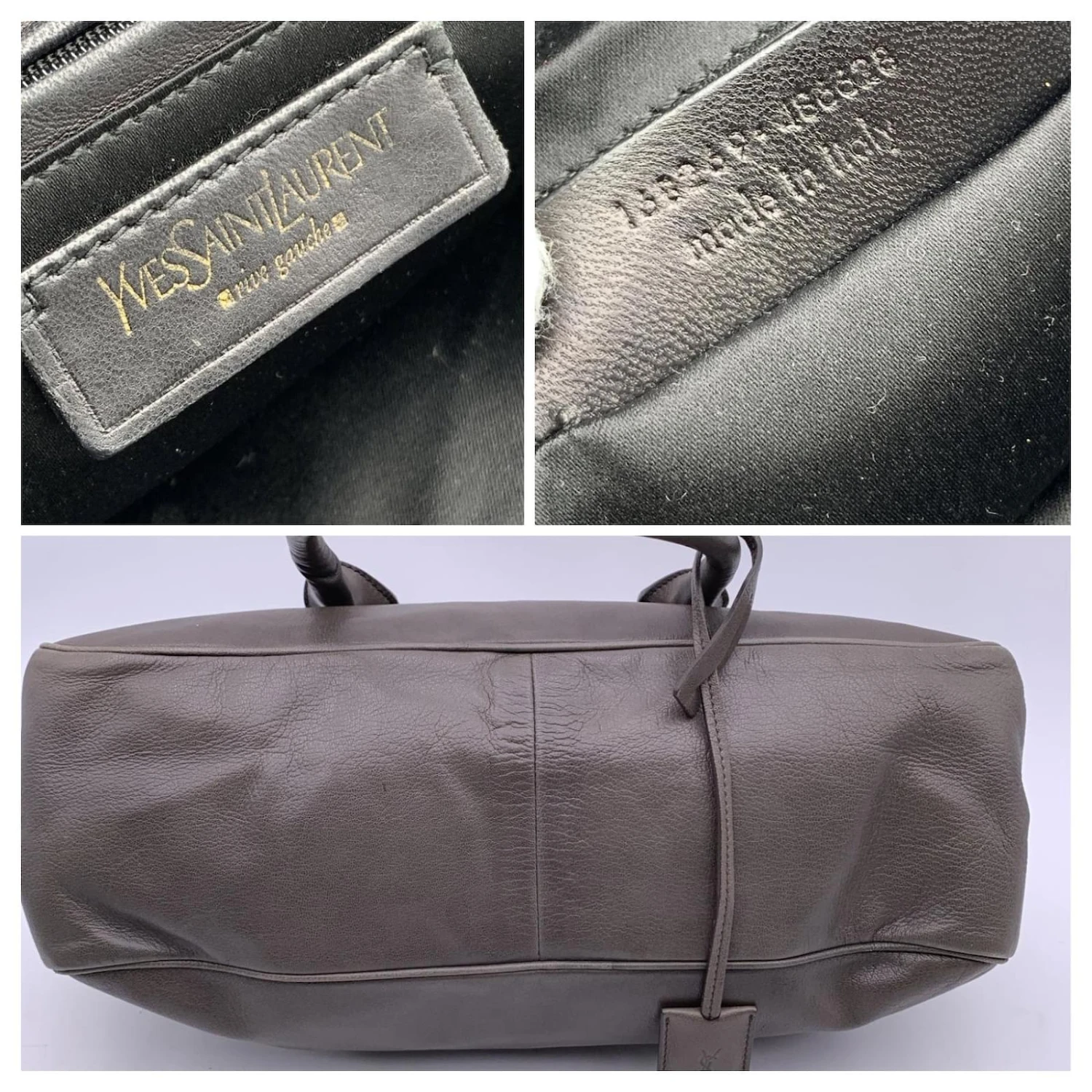 Yves Saint Laurent Sac Cartable Muse Bowler En Cuir Gris Taupe 7 Yves Saint Laurent Sac Cartable Muse Bowler En Cuir Gris Taupe – Image 5