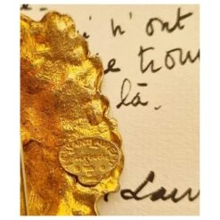 Broche Yves Saint Laurent Tête De Lion Doré -Yves Saint Laurent 847793 4