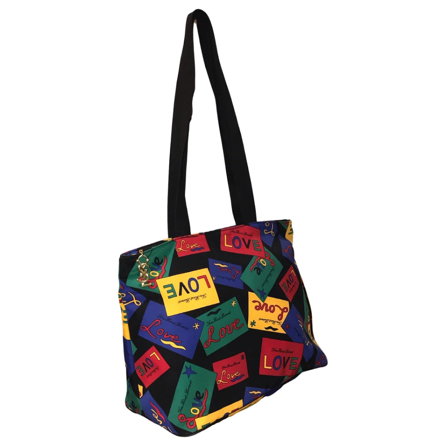 YVES SAINT LAURENT Sac Vintage "LOVE" Multicolore 4 YVES SAINT LAURENT Sac Vintage "LOVE" Multicolore – Image 2