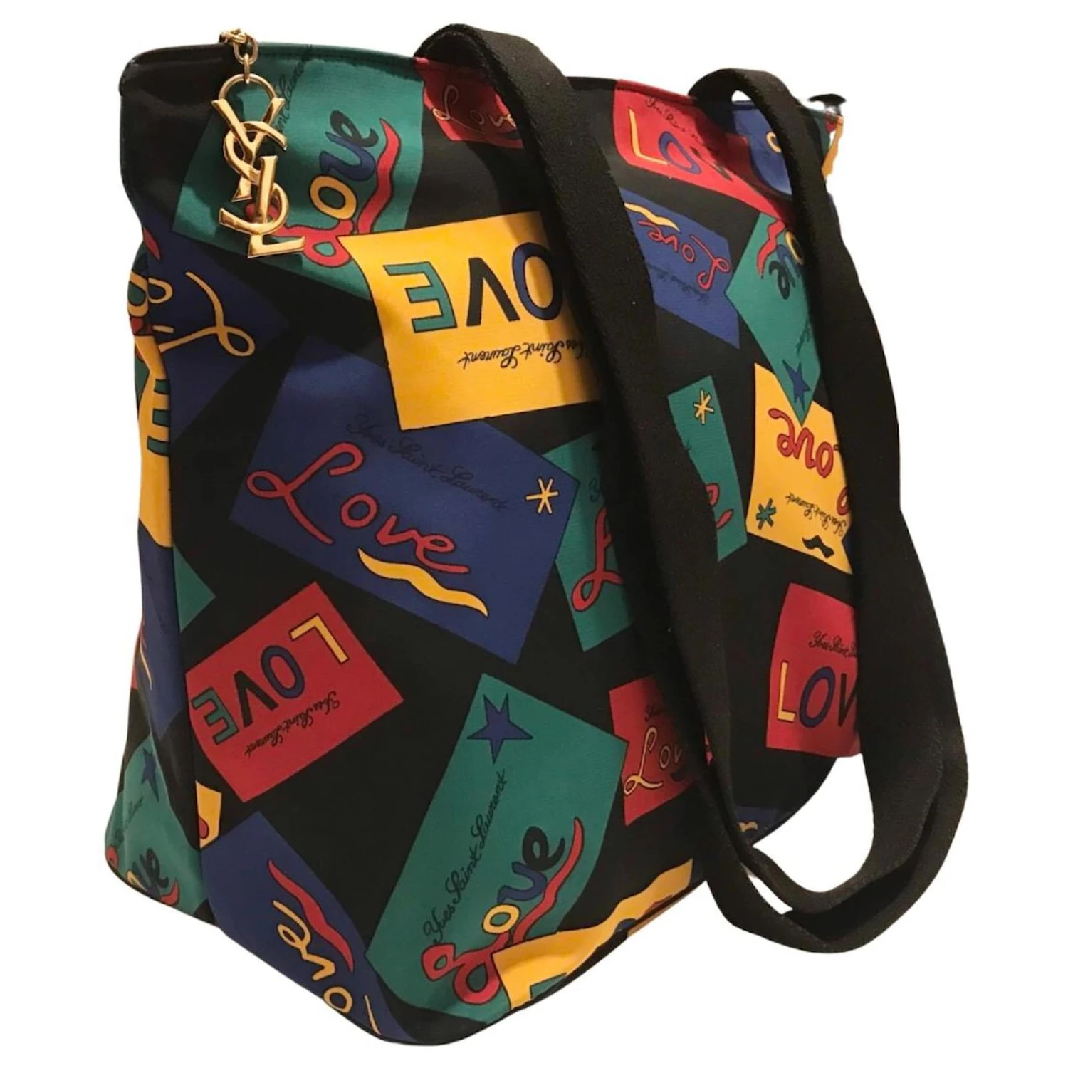 YVES SAINT LAURENT Sac Vintage "LOVE" Multicolore 5 YVES SAINT LAURENT Sac Vintage "LOVE" Multicolore – Image 3