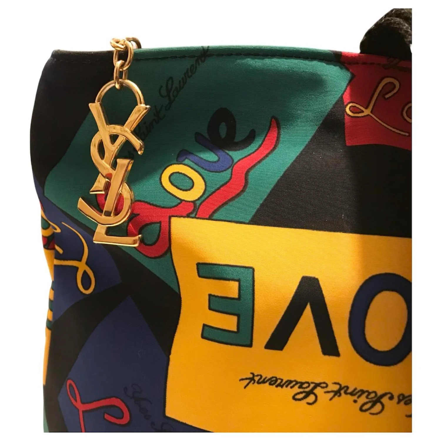 YVES SAINT LAURENT Sac Vintage "LOVE" Multicolore 6 YVES SAINT LAURENT Sac Vintage "LOVE" Multicolore – Image 4