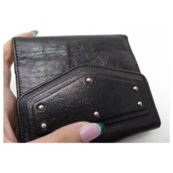 PORTEFEUILLE YVES SAINT LAURENT 105585 PORTE MONNAIE EN CUIR LEATHER WALLET Noir -Yves Saint Laurent 849187 7