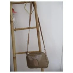 Yves Saint Laurent Sac Bandoulière Toile Enduite Rayée. Beige -Yves Saint Laurent 849767 2