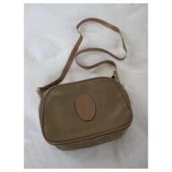 Yves Saint Laurent Sac Bandoulière Toile Enduite Rayée. Beige -Yves Saint Laurent 849767 5