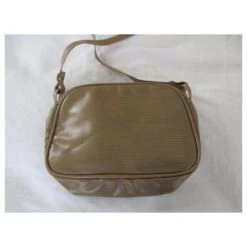 Yves Saint Laurent Sac Bandoulière Toile Enduite Rayée. Beige -Yves Saint Laurent 849767 6