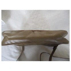 Yves Saint Laurent Sac Bandoulière Toile Enduite Rayée. Beige -Yves Saint Laurent 849767 7