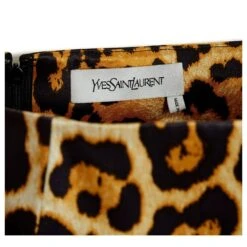 Yves Saint Laurent SILK LEOPARD BUSTIER DRESS FR40 Imprimé Léopard -Yves Saint Laurent 851489 4