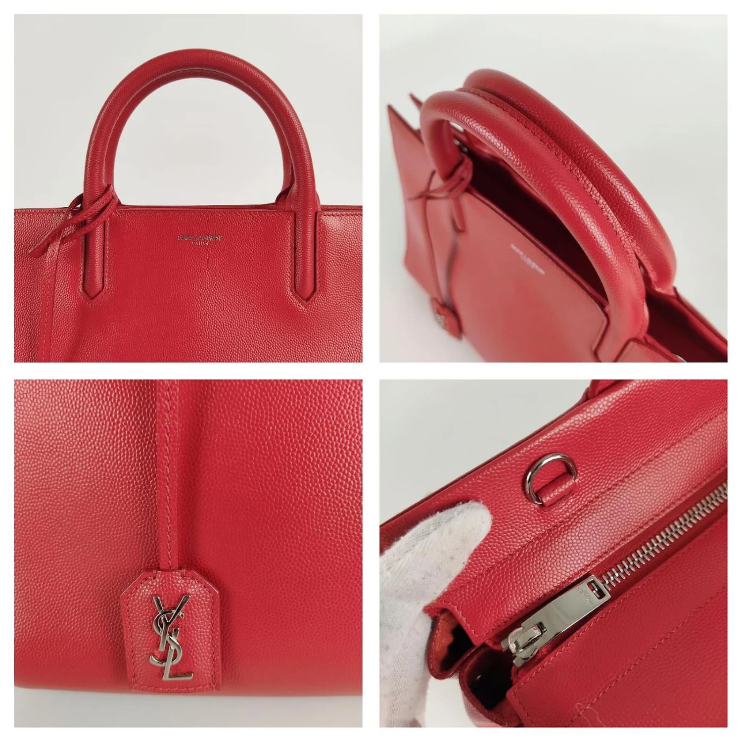 Yves Saint Laurent Sac Bandoulière Saint Laurent Sac De Jour En Cuir Rouge 7 Yves Saint Laurent Sac Bandoulière Saint Laurent Sac De Jour En Cuir Rouge – Image 5