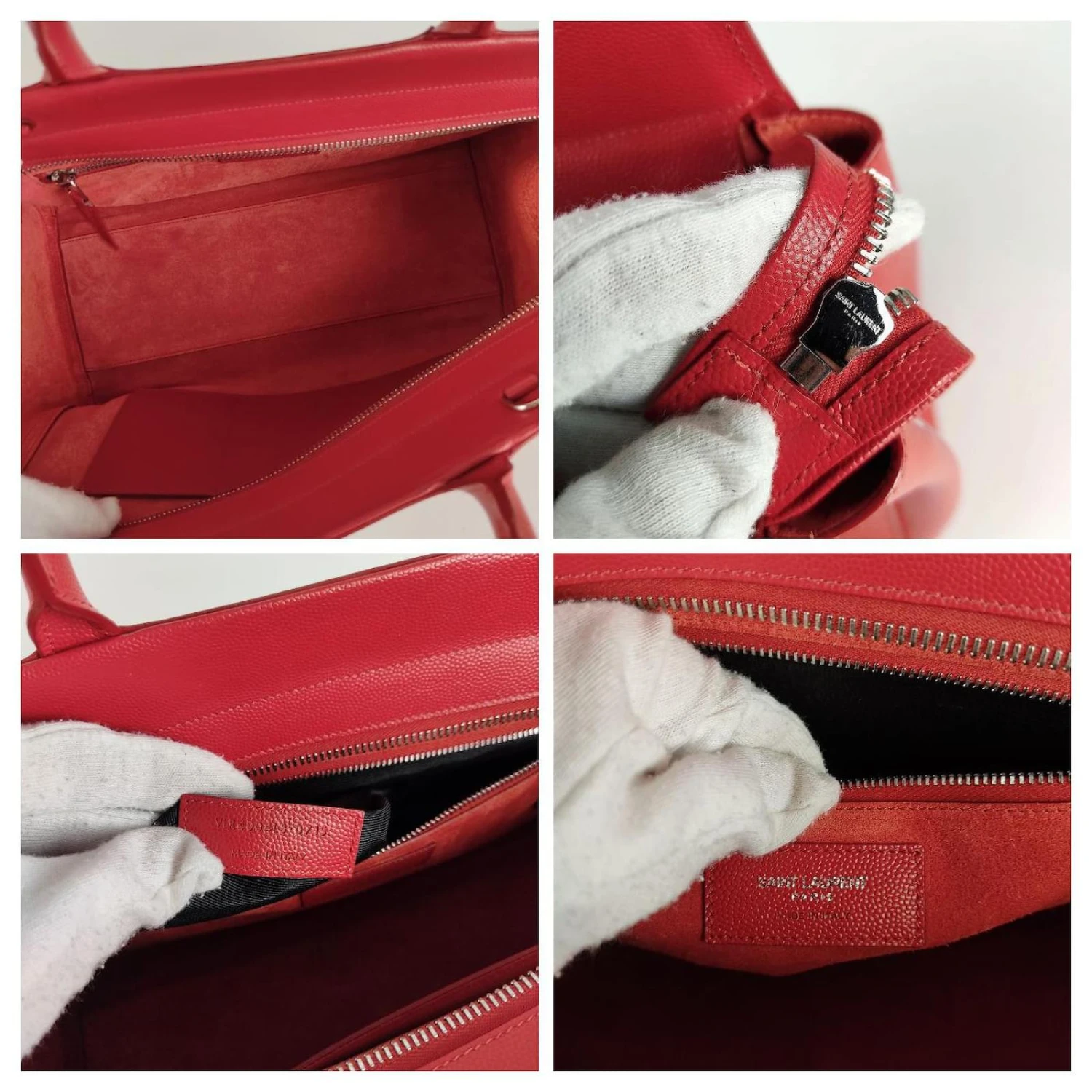 Yves Saint Laurent Sac Bandoulière Saint Laurent Sac De Jour En Cuir Rouge 8 Yves Saint Laurent Sac Bandoulière Saint Laurent Sac De Jour En Cuir Rouge – Image 6