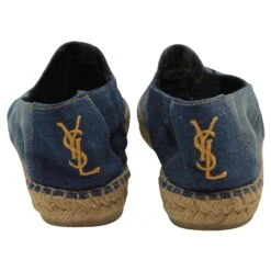 Yves Saint Laurent Espadrilles Cassandre En Denim Bleu -Yves Saint Laurent 852925 4