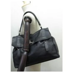 SAC A MAIN YVES SAINT LAURENT 229563 MUSE TWO GM CUIR GRAINE NOIR HAND BAG -Yves Saint Laurent 855000 6