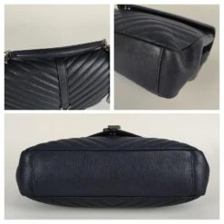 Yves Saint Laurent Grand Sac Chaîne Saint Laurent College En Cuir Matelassé Bleu 14 Yves Saint Laurent Grand Sac Chaîne Saint Laurent College En Cuir Matelassé Bleu -Yves Saint Laurent 859078 4