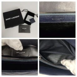 Yves Saint Laurent Grand Sac Chaîne Saint Laurent College En Cuir Matelassé Bleu 17 Yves Saint Laurent Grand Sac Chaîne Saint Laurent College En Cuir Matelassé Bleu -Yves Saint Laurent 859078 7