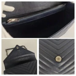 Yves Saint Laurent Grand Sac Chaîne Saint Laurent College En Cuir Matelassé Bleu 18 Yves Saint Laurent Grand Sac Chaîne Saint Laurent College En Cuir Matelassé Bleu -Yves Saint Laurent 859078 8