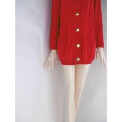 Yves Saint Laurent Manteau Rouge -Yves Saint Laurent 85953 8