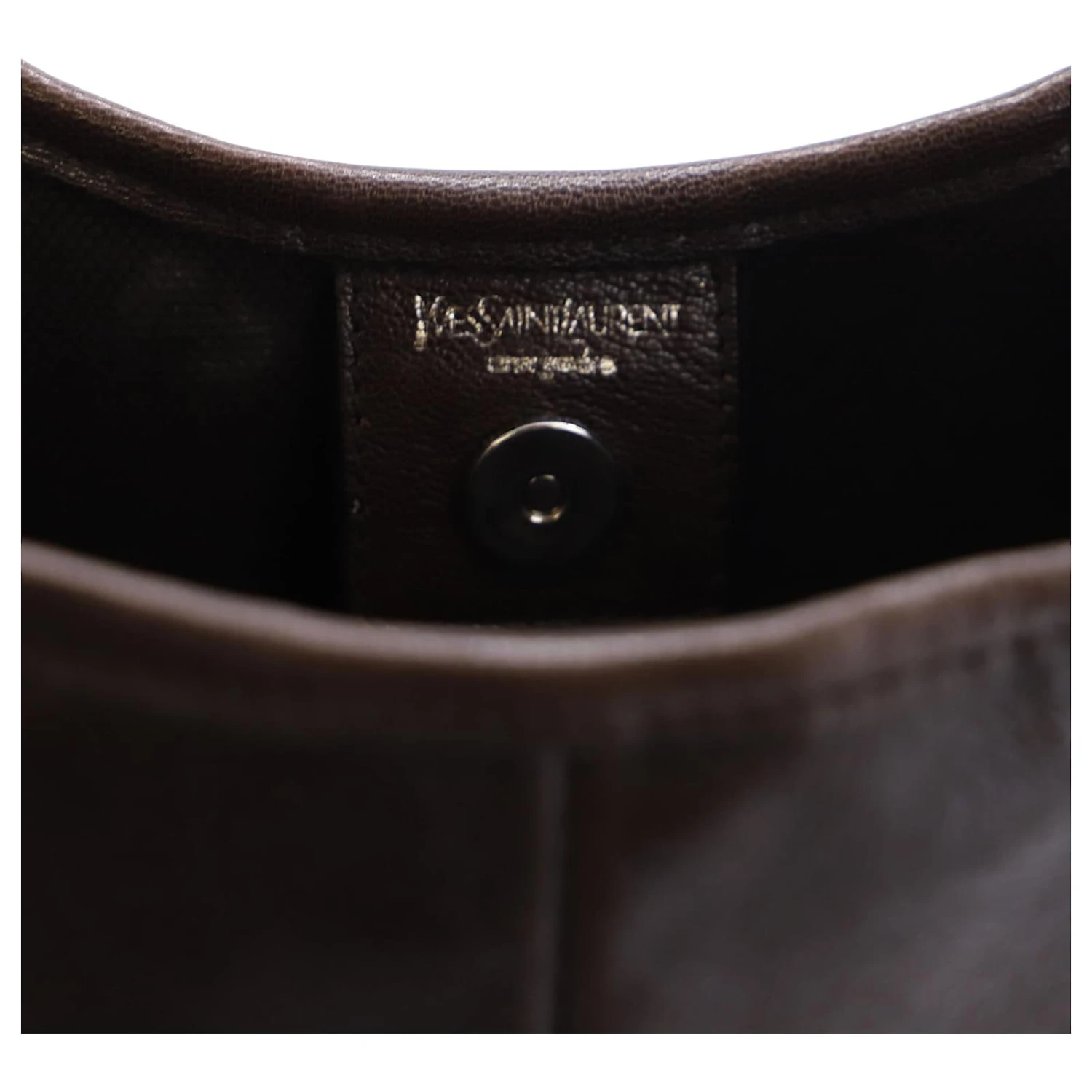 Yves Saint Laurent Sac Bandoulière Mombasa Poignée En Corne En Cuir Marron 12 Yves Saint Laurent Sac Bandoulière Mombasa Poignée En Corne En Cuir Marron – Image 10