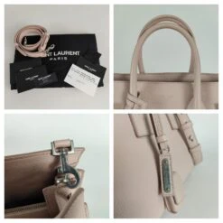 Yves Saint Laurent Sac Saint Laurent Sac De Jour En Cuir Rose Pastel -Yves Saint Laurent 861395 4