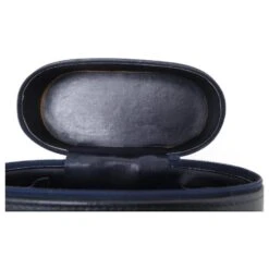 VINTAGE ETUI TROUSSE YVES SAINT LAURENT LOGO YSL OVALE EN CUIR BLEU POUCH CASE Bleu Marine -Yves Saint Laurent 862023 6