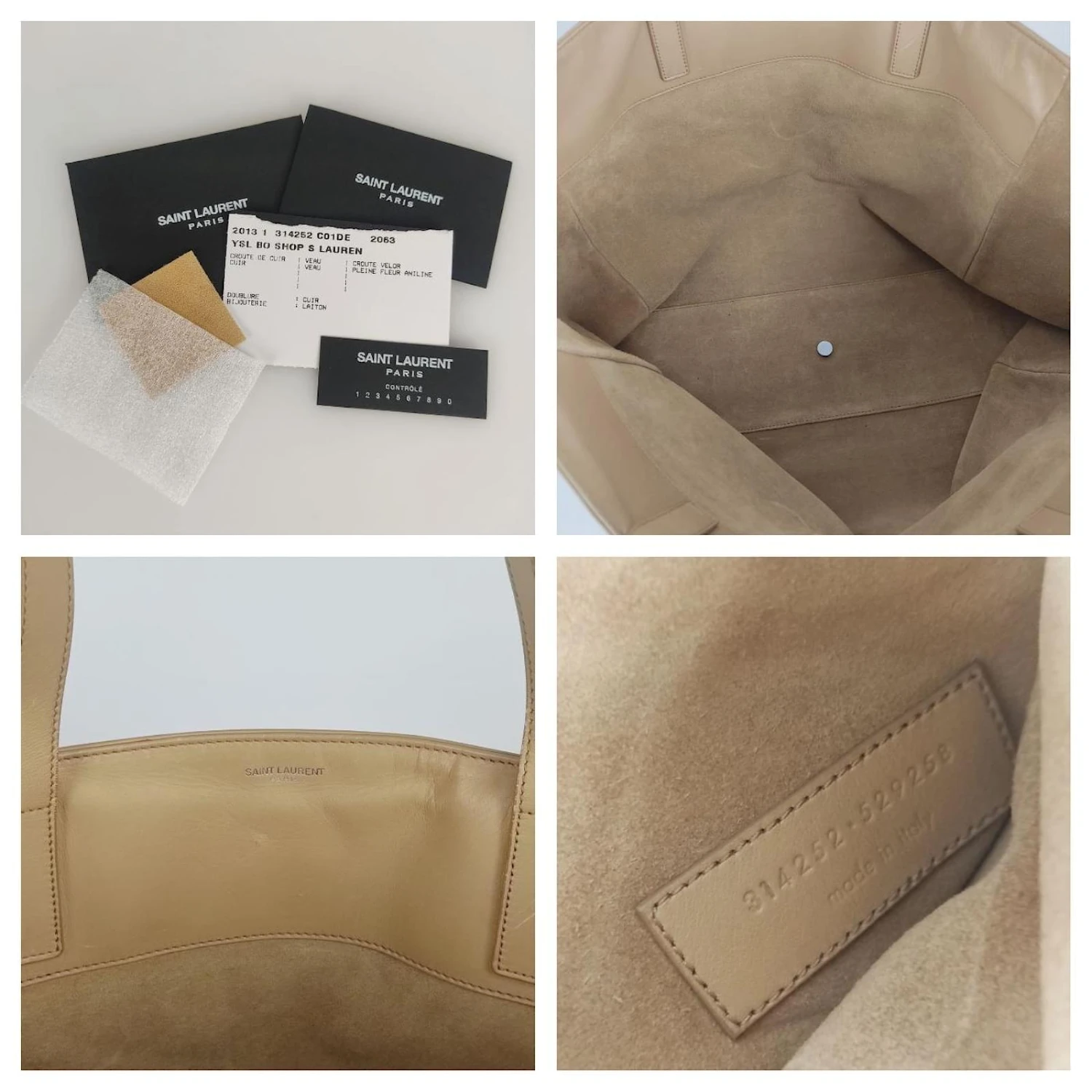 Yves Saint Laurent Sac Cabas Saint Laurent Cabas Avec Pochette En Cuir Beige 8 Yves Saint Laurent Sac Cabas Saint Laurent Cabas Avec Pochette En Cuir Beige – Image 6