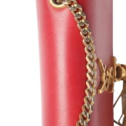 Yves Saint Laurent Mini Sac à Pompons Kate Monogramme Rouge -Yves Saint Laurent 868328 10