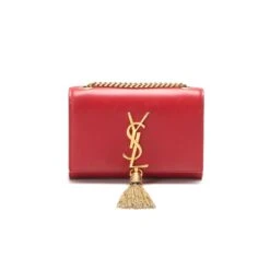Yves Saint Laurent Mini Sac à Pompons Kate Monogramme Rouge -Yves Saint Laurent 868328 2