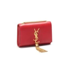 Yves Saint Laurent Mini Sac à Pompons Kate Monogramme Rouge -Yves Saint Laurent 868328 3
