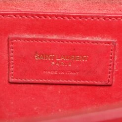Yves Saint Laurent Mini Sac à Pompons Kate Monogramme Rouge -Yves Saint Laurent 868328 7