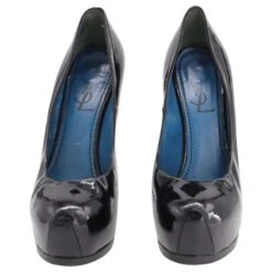 Yves Saint Laurent Escarpins à Plateforme Tribtoo En Cuir Verni Noir 14 Yves Saint Laurent Escarpins à Plateforme Tribtoo En Cuir Verni Noir -Yves Saint Laurent 869648 4