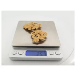 VINTAGE BOUCLES D'OREILLES YVES SAINT LAURENT FEUILLES METAL DORE GOLD EARRINGS Doré 16 VINTAGE BOUCLES D'OREILLES YVES SAINT LAURENT FEUILLES METAL DORE GOLD EARRINGS Doré -Yves Saint Laurent 875238 5