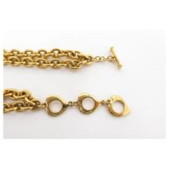 VINTAGE COLLIER YVES SAINT LAURENT SAUTOIR CHAINE A PAMPILLES 70-75 NECKLACE Doré -Yves Saint Laurent 875279 3