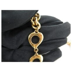 VINTAGE COLLIER YVES SAINT LAURENT SAUTOIR CHAINE A PAMPILLES 70-75 NECKLACE Doré -Yves Saint Laurent 875279 4