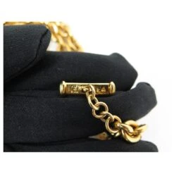 VINTAGE COLLIER YVES SAINT LAURENT SAUTOIR CHAINE A PAMPILLES 70-75 NECKLACE Doré -Yves Saint Laurent 875279 5