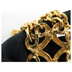 VINTAGE COLLIER YVES SAINT LAURENT SAUTOIR CHAINE A PAMPILLES 70-75 NECKLACE Doré -Yves Saint Laurent 875279 8