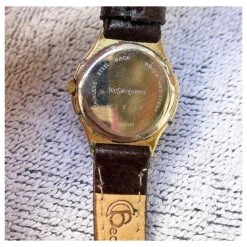 Superbe Montre Vintage Remise à Neuf Yves Saint Laurent Noir Doré Marron Foncé -Yves Saint Laurent 876170 3