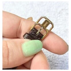 Superbe Montre Vintage Remise à Neuf Yves Saint Laurent Noir Doré Marron Foncé -Yves Saint Laurent 876170 4