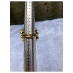 Merveilleuse Bague Yves Saint Laurent Cabochon En Verres Vert Violet Bijouterie Dorée -Yves Saint Laurent 876314 7