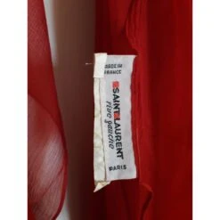 Yves Saint Laurent Echarpe Vintage Rouge -Yves Saint Laurent 87799 4