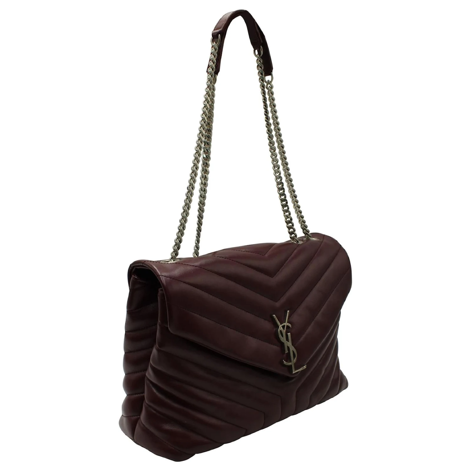 Yves Saint Laurent Saint Laurent Sac Porté Epaule Loulou Medium En Cuir Bordeaux 5 Yves Saint Laurent Saint Laurent Sac Porté Epaule Loulou Medium En Cuir Bordeaux – Image 3