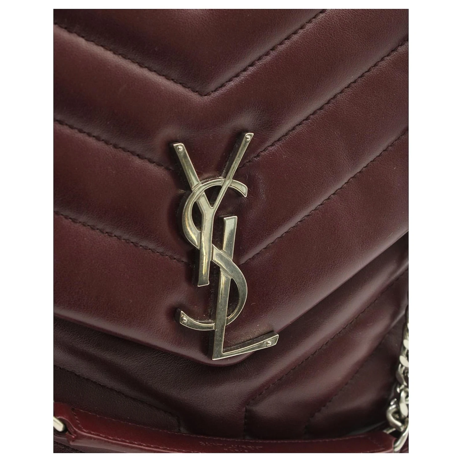 Yves Saint Laurent Saint Laurent Sac Porté Epaule Loulou Medium En Cuir Bordeaux 9 Yves Saint Laurent Saint Laurent Sac Porté Epaule Loulou Medium En Cuir Bordeaux – Image 7