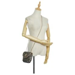 Yves Saint Laurent Sac Bandoulière En Toile Enduite Grise YSL -Yves Saint Laurent 882356 8