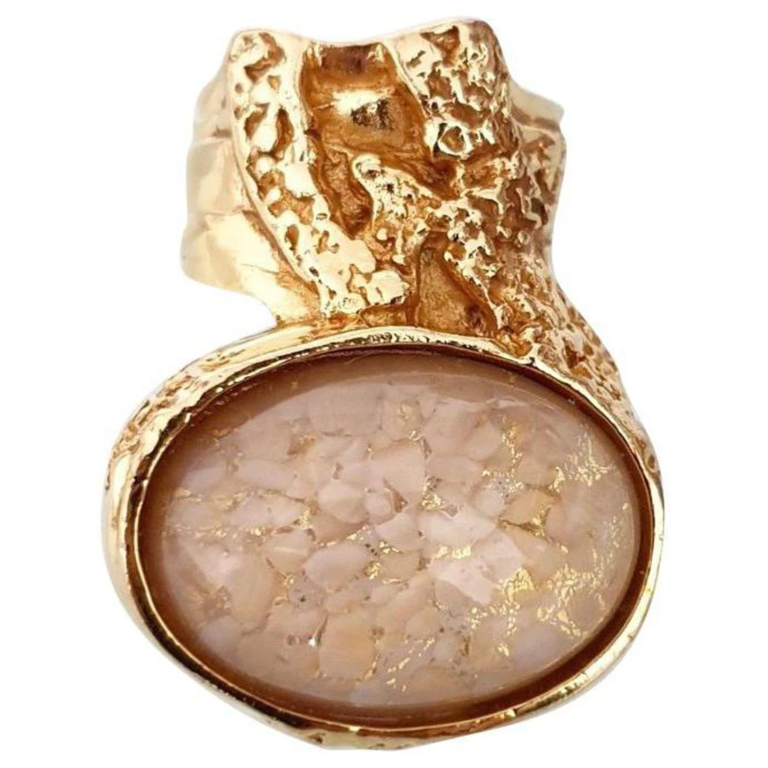 Yves Saint Laurent Bague Yves Saint-Laurent Doré 3 Yves Saint Laurent Bague Yves Saint-Laurent Doré