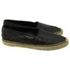 Yves Saint Laurent Espadrilles à Bout Rond Saint Laurent En Cuir Noir -Yves Saint Laurent ballerines espadrilles a bout rond saint laurent en cuir noir