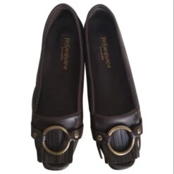 Yves Saint Laurent Ballerines Marron