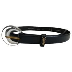 Belle Ceinture Vintage Yves Saint Laurent Bleu Marine