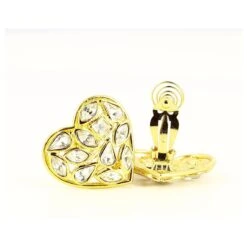 Boucle D'oreille Coeur Doré Yves Saint Laurent